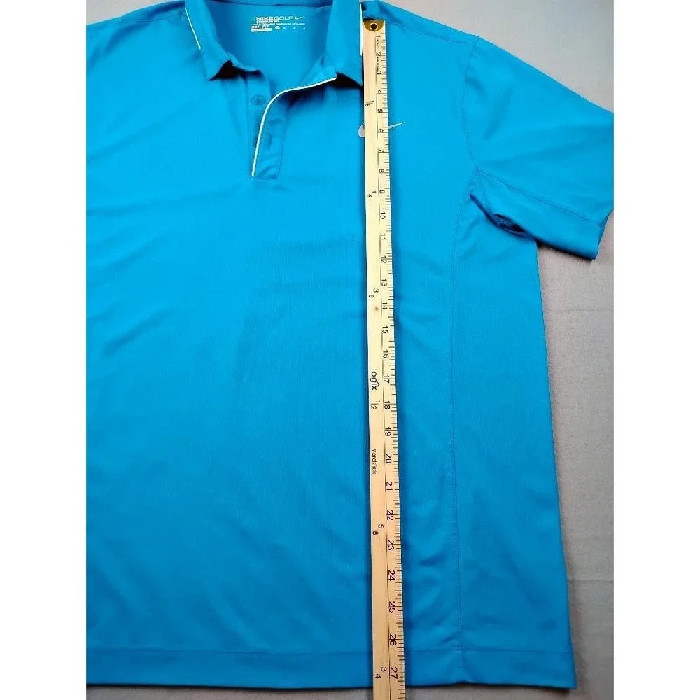 Nike Golf Dri-FIT Short Sleeve Polo Shirt Standard Fit Men's Medium‎ Blue